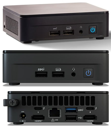 Intel NUC12WSKi7 (Intel Core i7-1260P bis zu 4,70GHz,  2x HDMI, 2x Thunderbolt 4)