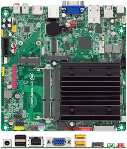 Intel DN2800MT Half-Height (Intel Atom 2x1.86Ghz CPU, 10-19VDC) [<b>FANLESS</b>]